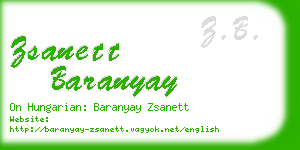 zsanett baranyay business card